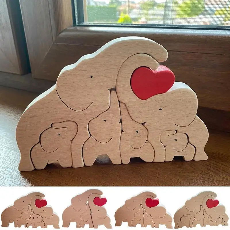 Custom Elephant Wooden Puzzle: Personalized Gift