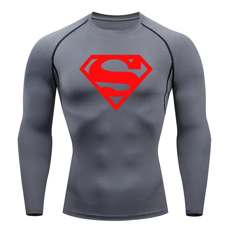 Men's Superhero Compression Running T-shirts