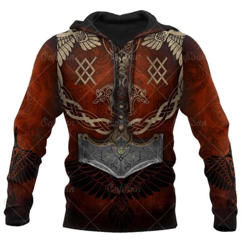 2023 Urban Wolf Print Hoodie: Trendy Men's Fashion