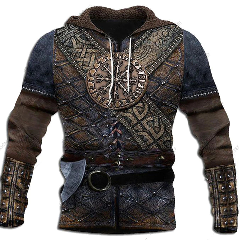 2023 Urban Wolf Print Hoodie: Trendy Men's Fashion