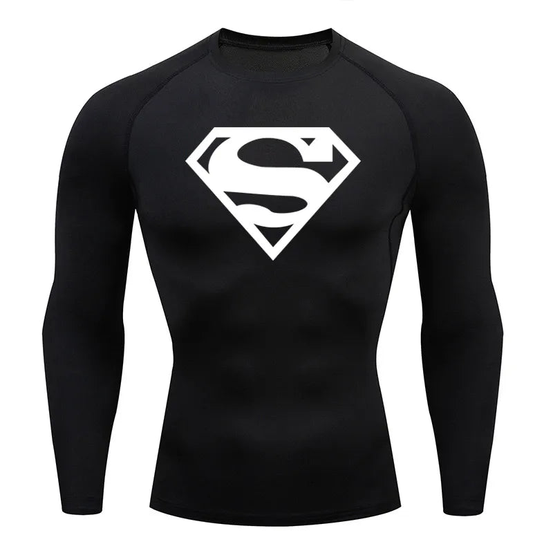 Men's Superhero Compression Running T-shirts